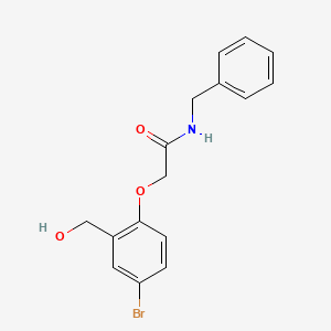 molecular formula C16H16BrNO3 B3533793 N-benzyl-2-[4-bromo-2-(hydroxymethyl)phenoxy]acetamide 