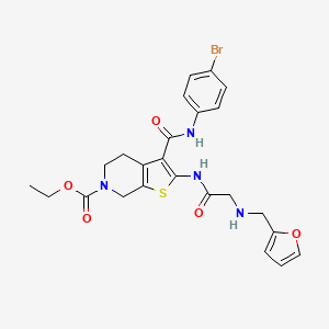 molecular formula C24H25BrN4O5S B3533805 ethyl 3-{[(4-bromophenyl)amino]carbonyl}-2-{[N-(2-furylmethyl)glycyl]amino}-4,7-dihydrothieno[2,3-c]pyridine-6(5H)-carboxylate 
