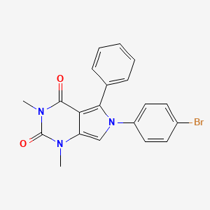 molecular formula C20H16BrN3O2 B3533823 6-(4-bromophenyl)-1,3-dimethyl-5-phenyl-1H-pyrrolo[3,4-d]pyrimidine-2,4(3H,6H)-dione 