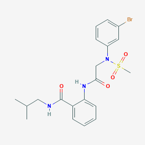 2-{[N-(3-bromophenyl)-N-(methylsulfonyl)glycyl]amino}-N-isobutylbenzamide