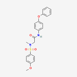 molecular formula C22H22N2O5S B3533853 N~2~-[(4-methoxyphenyl)sulfonyl]-N~2~-methyl-N~1~-(4-phenoxyphenyl)glycinamide 