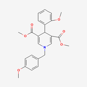 molecular formula C24H25NO6 B3533878 dimethyl 1-(4-methoxybenzyl)-4-(2-methoxyphenyl)-1,4-dihydro-3,5-pyridinedicarboxylate 