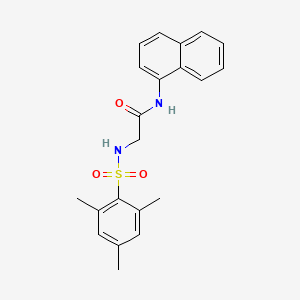 molecular formula C21H22N2O3S B3533893 N~2~-(mesitylsulfonyl)-N~1~-1-naphthylglycinamide 