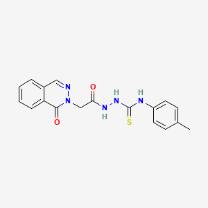 molecular formula C18H17N5O2S B3533937 N-(4-methylphenyl)-2-[(1-oxo-2(1H)-phthalazinyl)acetyl]hydrazinecarbothioamide 