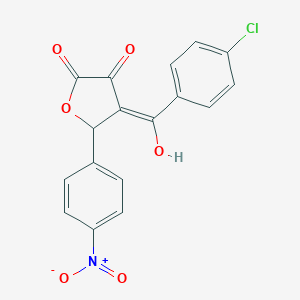 B353396 4-[(4-Chlorophenyl)(hydroxy)methylene]-5-(4-nitrophenyl)dihydro-2,3-furandione CAS No. 834901-67-6