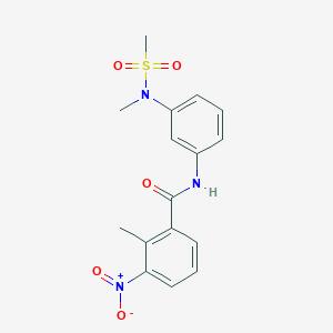 molecular formula C16H17N3O5S B3533995 2-methyl-N-{3-[methyl(methylsulfonyl)amino]phenyl}-3-nitrobenzamide 