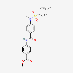 molecular formula C23H22N2O5S B3534004 methyl 4-[(4-{methyl[(4-methylphenyl)sulfonyl]amino}benzoyl)amino]benzoate 