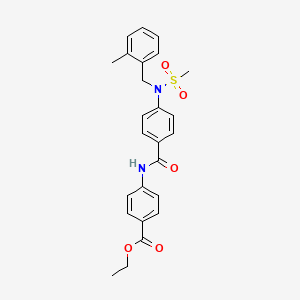 ethyl 4-({4-[(2-methylbenzyl)(methylsulfonyl)amino]benzoyl}amino)benzoate