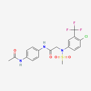 N~1~-[4-(acetylamino)phenyl]-N~2~-[4-chloro-3-(trifluoromethyl)phenyl]-N~2~-(methylsulfonyl)glycinamide