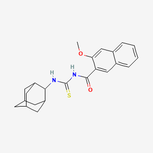 molecular formula C23H26N2O2S B3534047 N-[(2-adamantylamino)carbonothioyl]-3-methoxy-2-naphthamide 