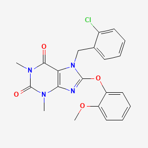 7-(2-chlorobenzyl)-8-(2-methoxyphenoxy)-1,3-dimethyl-3,7-dihydro-1H-purine-2,6-dione