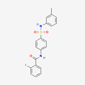 molecular formula C20H17IN2O3S B3534069 2-iodo-N-(4-{[(3-methylphenyl)amino]sulfonyl}phenyl)benzamide 