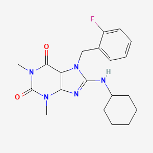 8-(cyclohexylamino)-7-(2-fluorobenzyl)-1,3-dimethyl-3,7-dihydro-1H-purine-2,6-dione