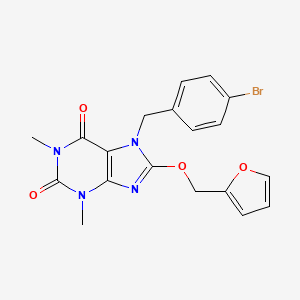 7-(4-bromobenzyl)-8-(2-furylmethoxy)-1,3-dimethyl-3,7-dihydro-1H-purine-2,6-dione