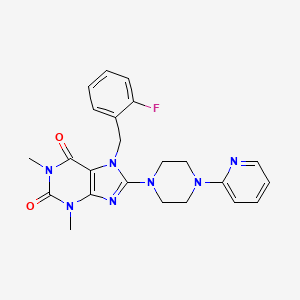 7-(2-fluorobenzyl)-1,3-dimethyl-8-[4-(2-pyridinyl)-1-piperazinyl]-3,7-dihydro-1H-purine-2,6-dione