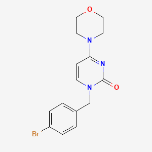 molecular formula C15H16BrN3O2 B3534158 1-(4-bromobenzyl)-4-(4-morpholinyl)-2(1H)-pyrimidinone 