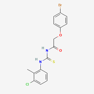 2-(4-bromophenoxy)-N-{[(3-chloro-2-methylphenyl)amino]carbonothioyl}acetamide