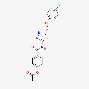 4-[({5-[(4-chlorophenoxy)methyl]-1,3,4-thiadiazol-2-yl}amino)carbonyl]phenyl acetate