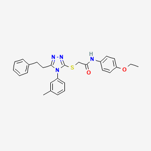 N-(4-ethoxyphenyl)-2-{[4-(3-methylphenyl)-5-(2-phenylethyl)-4H-1,2,4-triazol-3-yl]thio}acetamide