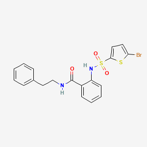 2-{[(5-bromo-2-thienyl)sulfonyl]amino}-N-(2-phenylethyl)benzamide
