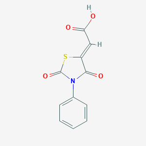 molecular formula C11H7NO4S B353422 (Z)-2-(2,4-dioxo-3-phenylthiazolidin-5-ylidene)acetic acid CAS No. 862257-51-0