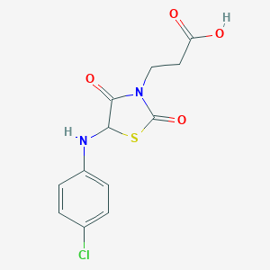 molecular formula C12H11ClN2O4S B353423 3-[5-(4-Chloro-phenylamino)-2,4-dioxo-thiazolidin-3-yl]-propionic acid CAS No. 1009666-72-1