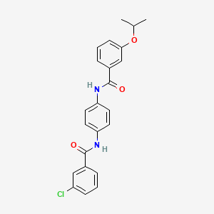 3-chloro-N-{4-[(3-isopropoxybenzoyl)amino]phenyl}benzamide