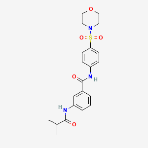 molecular formula C21H25N3O5S B3534254 3-(isobutyrylamino)-N-[4-(4-morpholinylsulfonyl)phenyl]benzamide 