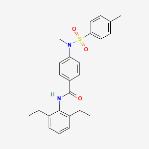 molecular formula C25H28N2O3S B3534284 N-(2,6-diethylphenyl)-4-{methyl[(4-methylphenyl)sulfonyl]amino}benzamide 