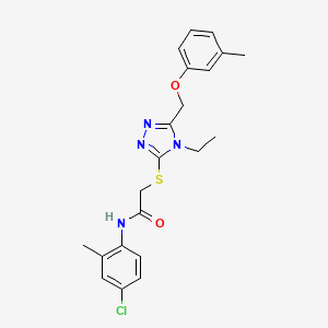 N-(4-chloro-2-methylphenyl)-2-({4-ethyl-5-[(3-methylphenoxy)methyl]-4H-1,2,4-triazol-3-yl}thio)acetamide