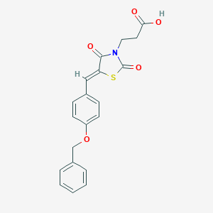 B353431 3-{5-[4-(Benzyloxy)benzylidene]-2,4-dioxo-1,3-thiazolidin-3-yl}propanoic acid CAS No. 488128-63-8