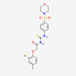 molecular formula C20H22BrN3O5S2 B3534323 2-(2-bromo-4-methylphenoxy)-N-({[4-(4-morpholinylsulfonyl)phenyl]amino}carbonothioyl)acetamide 