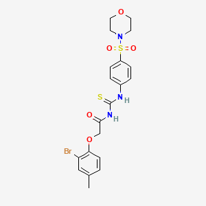 2-(2-bromo-4-methylphenoxy)-N-({[4-(4-morpholinylsulfonyl)phenyl]amino}carbonothioyl)acetamide