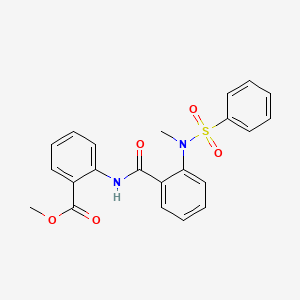 molecular formula C22H20N2O5S B3534329 methyl 2-({2-[methyl(phenylsulfonyl)amino]benzoyl}amino)benzoate 