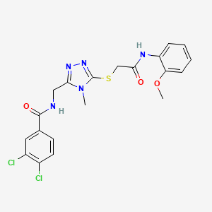 molecular formula C20H19Cl2N5O3S B3534335 3,4-dichloro-N-{[5-({2-[(2-methoxyphenyl)amino]-2-oxoethyl}thio)-4-methyl-4H-1,2,4-triazol-3-yl]methyl}benzamide 