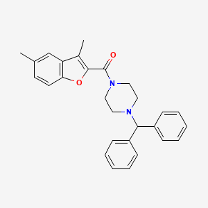 1-[(3,5-dimethyl-1-benzofuran-2-yl)carbonyl]-4-(diphenylmethyl)piperazine