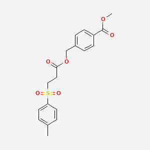 molecular formula C19H20O6S B3534419 methyl 4-[({3-[(4-methylphenyl)sulfonyl]propanoyl}oxy)methyl]benzoate 