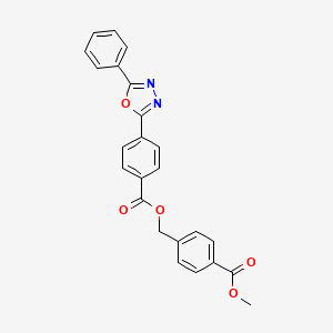 4-(methoxycarbonyl)benzyl 4-(5-phenyl-1,3,4-oxadiazol-2-yl)benzoate