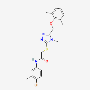 N-(4-bromo-3-methylphenyl)-2-({5-[(2,6-dimethylphenoxy)methyl]-4-methyl-4H-1,2,4-triazol-3-yl}sulfanyl)acetamide