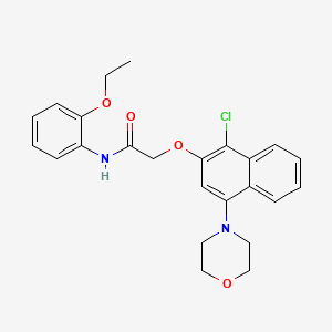 2-{[1-chloro-4-(4-morpholinyl)-2-naphthyl]oxy}-N-(2-ethoxyphenyl)acetamide