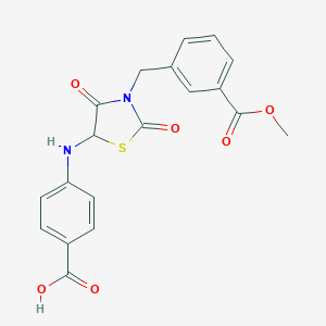 B353447 4-({3-[3-(Methoxycarbonyl)benzyl]-2,4-dioxo-1,3-thiazolidin-5-yl}amino)benzoic acid CAS No. 1009768-20-0
