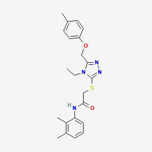 molecular formula C22H26N4O2S B3534495 N-(2,3-dimethylphenyl)-2-({4-ethyl-5-[(4-methylphenoxy)methyl]-4H-1,2,4-triazol-3-yl}thio)acetamide 