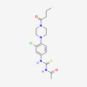 N-({[4-(4-butyryl-1-piperazinyl)-3-chlorophenyl]amino}carbonothioyl)acetamide