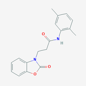 B353451 N-(2,5-dimethylphenyl)-3-(2-oxo-1,3-benzoxazol-3(2H)-yl)propanamide CAS No. 827001-36-5
