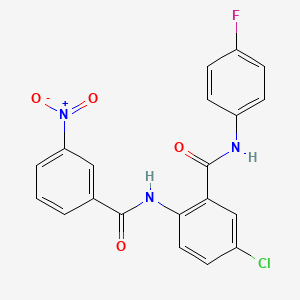 5-chloro-N-(4-fluorophenyl)-2-[(3-nitrobenzoyl)amino]benzamide