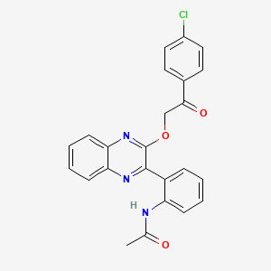 N-(2-{3-[2-(4-chlorophenyl)-2-oxoethoxy]quinoxalin-2-yl}phenyl)acetamide