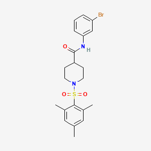 N-(3-bromophenyl)-1-[(2,4,6-trimethylphenyl)sulfonyl]piperidine-4-carboxamide