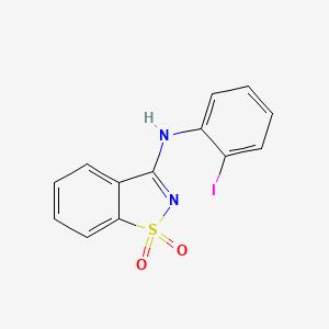 molecular formula C13H9IN2O2S B3534583 N-(2-iodophenyl)-1,2-benzisothiazol-3-amine 1,1-dioxide 