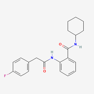 N-cyclohexyl-2-{[(4-fluorophenyl)acetyl]amino}benzamide