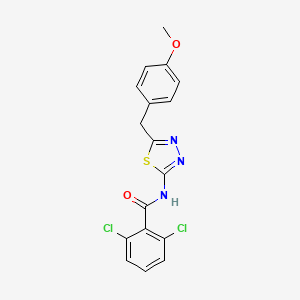 molecular formula C17H13Cl2N3O2S B3534629 2,6-dichloro-N-[5-(4-methoxybenzyl)-1,3,4-thiadiazol-2-yl]benzamide 